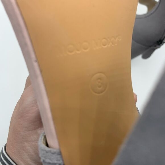 Mojo Moxy❤️ gray and pink block sandal heel - Picture 13 of 15